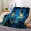 Couverture polaire florale King - Jeté en flanelle ultra douce et moelleuse pour lit, canapé, motif floral orange brûlé, couverture-cadeau à thème botanique, 127 x 152 cm-135725894