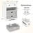 4-Drawer Dresser Modern Chest Storage Organizer with Open Shelves Anti-Tip Kits -684468188