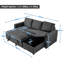 Moda Form 3-Seater L-Shaped Sofa Bed, Convertible Corner Sofa with Reversible Chaise & Pull Out Trundle Bed  for Small Living Rooms, Apartments-529014206