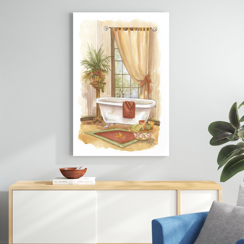 "Bath in Spice II" par Jerianne Van Dijk, reproduction d'art sur toile, Cadre blanc, H 37,625 po x l 25,625 po x P 1 po