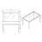 Coriana Glass Top Metal Base Dining Table