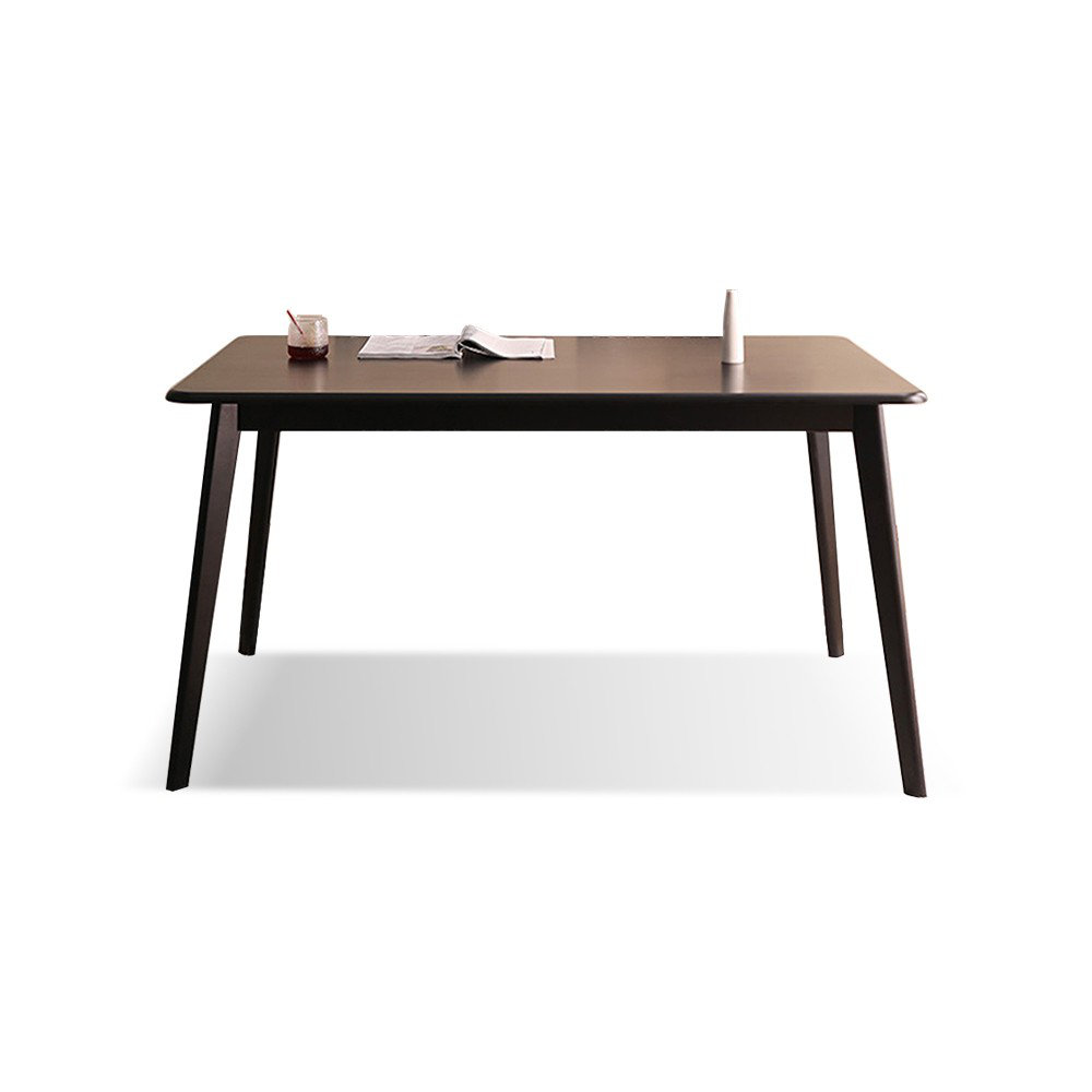 Corrigan Studio Black Rectangular Solid Wood Dining Table - Wayfair Canada