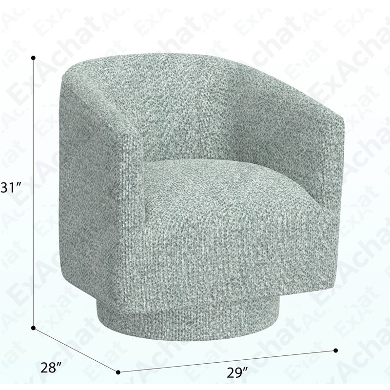 Fauteuil d'appoint pivotant bleu, Bleu clair