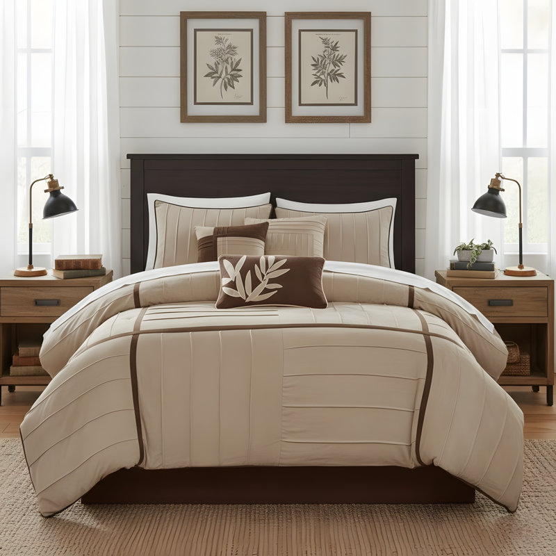 Faux Suede Comforter 7 Piece Set