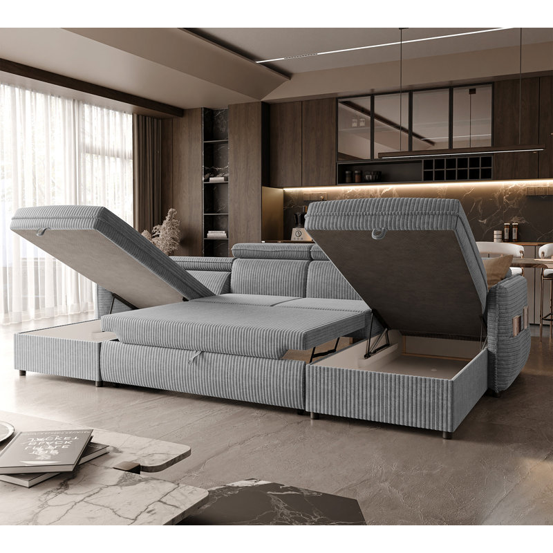 5 Seater Sofa Bed, Grey