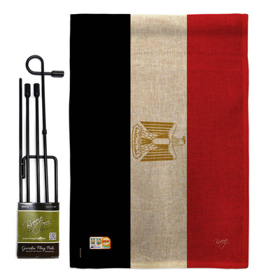 Double Sided 18.5'' H x 13'' W Burlap Flag Set