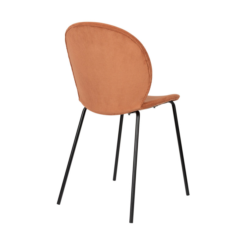Bonnet Upholstered Dining Chair, Orange