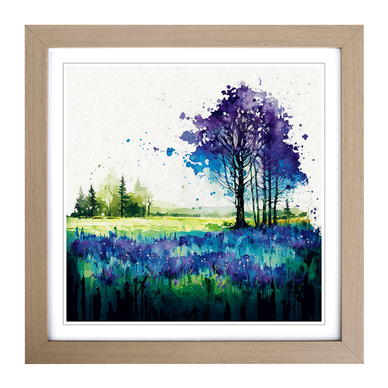 Single Picture Frame Print on Wood, Oak