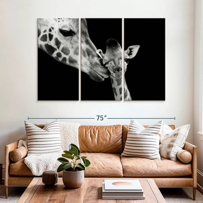 Girafe maternelle, H 42 po x l 65 po