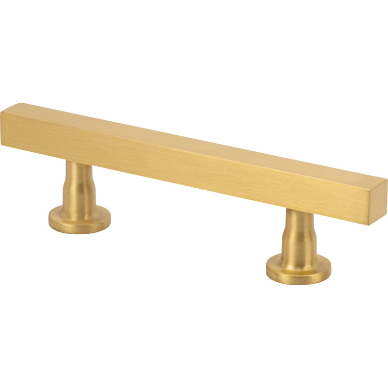 Dante Bar Pull, Satin Brass, 3 3/4"