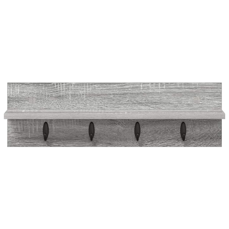 Wall-Mounted Coat Rack 60 X 10.5 X 18 Cm, Grey Sonoma