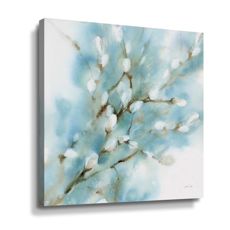 Poussin de saule - peinture sur toile, H 24 po x l 24 po x P 2 po, Toile tendue