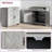 Sideboard Buffet Cabinet, Farmhouse Barn Door with Drawer &amp; Adjustable Shelf, Stone Gray | Particleboard | MDF