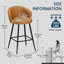 Upholstered Counter Stool with Metal Frame-952048827