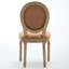 Chaises de salle à manger en bois massif avec structure en lin-1802050261