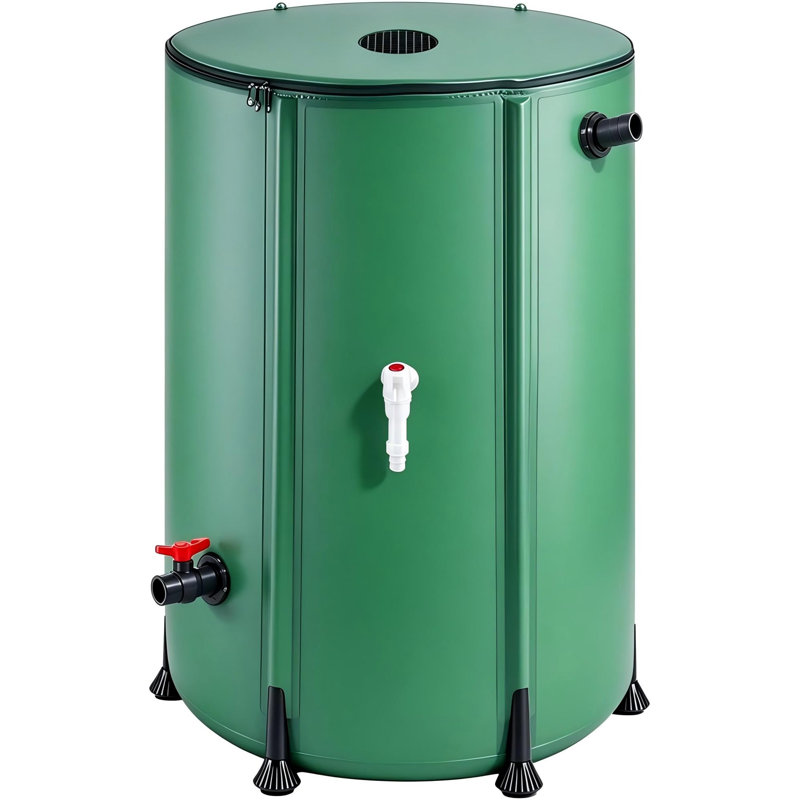 HONGKONGDISHUELECTRONICTECITED 100 Weather Resistant Plastic Drainable Rain Barrel