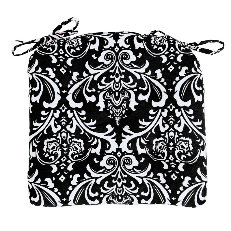 Outdoor 3'' Dining Chair Seat Cushion, Black