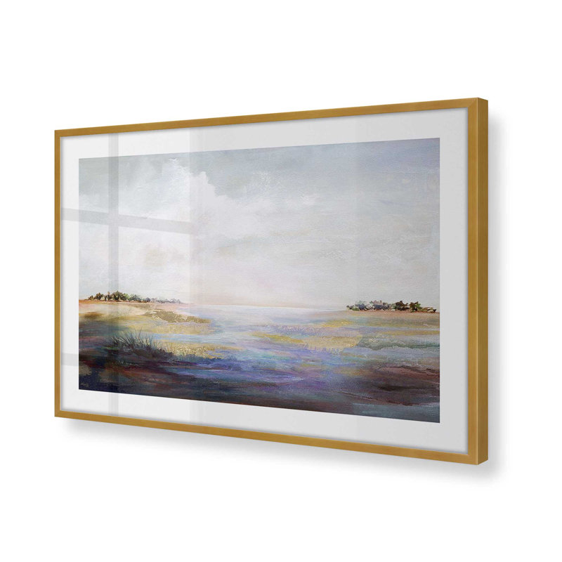 «Whispering Reverie», impression encadrée sur papier par Karen Hale, Or poli, H 19,25 po x l 25,25 po x P 1,25 po