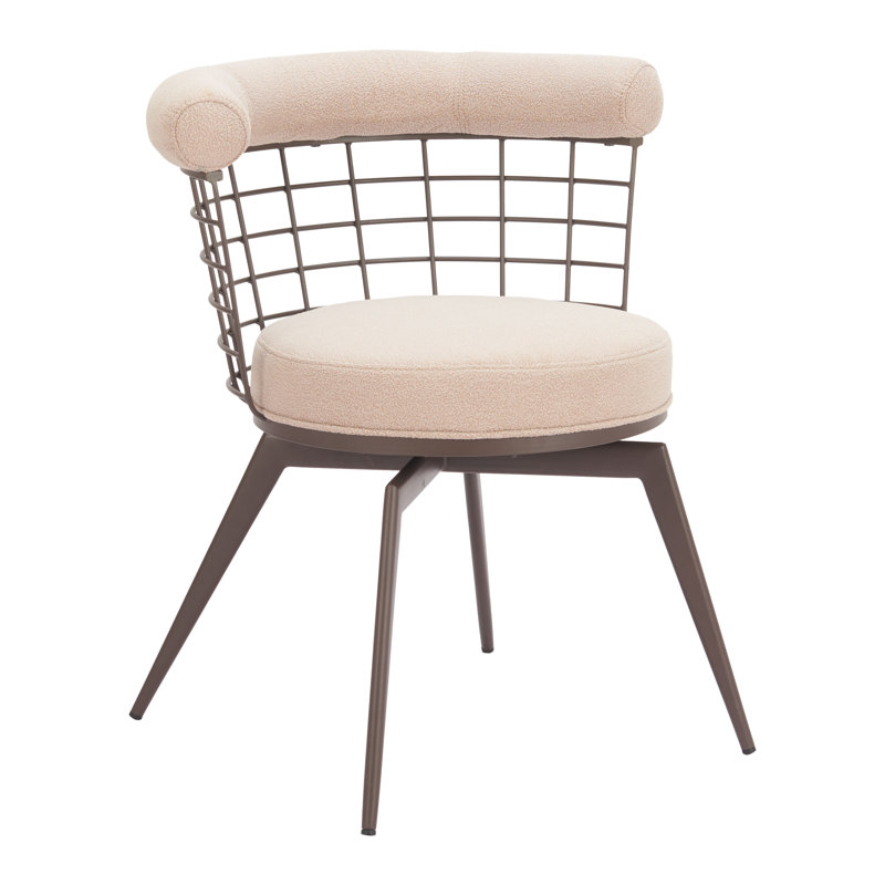 Chaise de salle à manger pivotante rembourrée