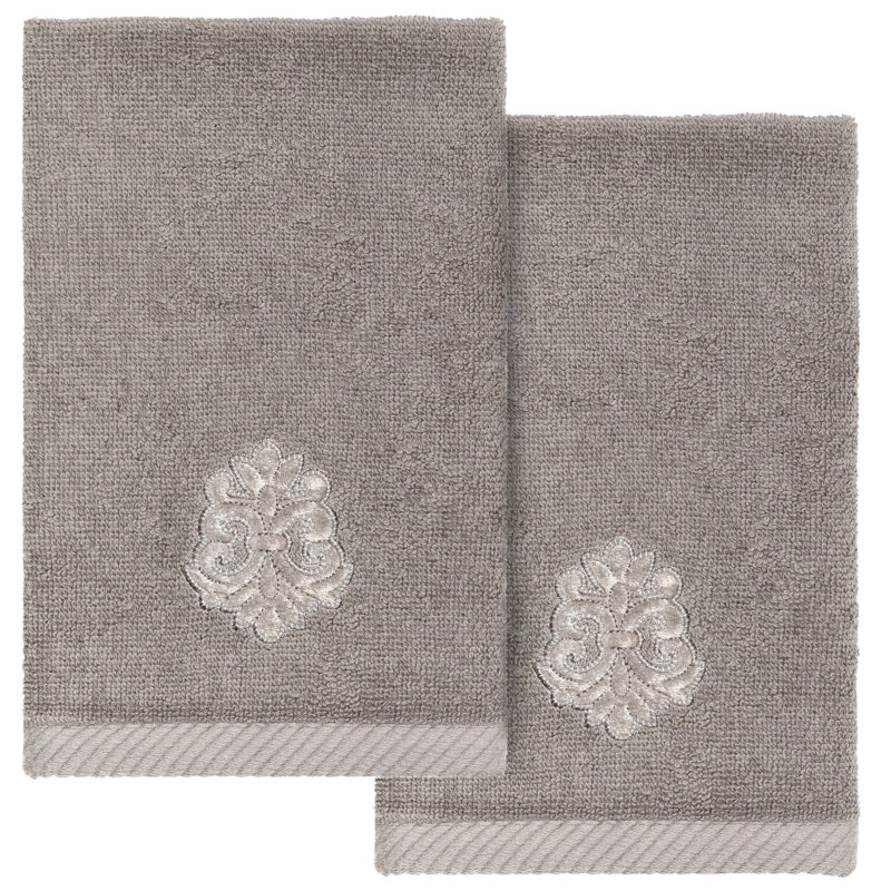  1 Turkish Cotton Fingertip Towel, Charcoal