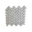 1 in. x 2 in. Herringbone Polished Stone Tile