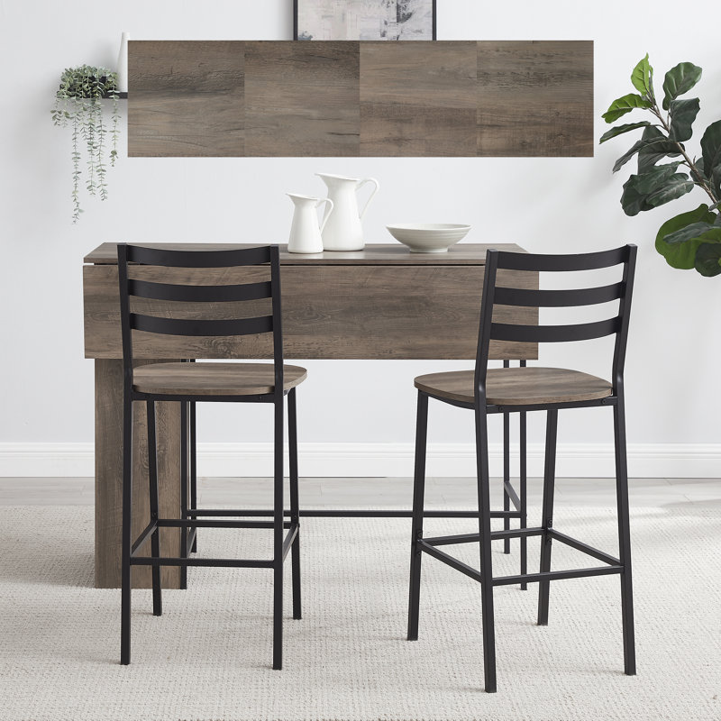 Garcia 2 - Person Four Leg Dining Set, Gray Wash
