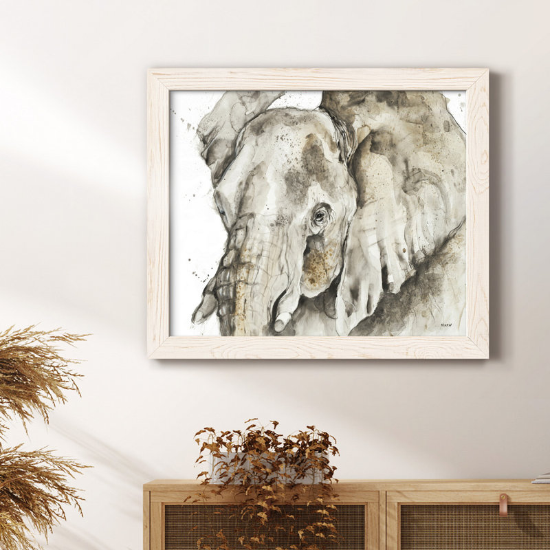 Savannah III - Reproduction d'art sur papier encadrée, H 24 po x l 18 po x P 1,5 po, Papier avec cadre blanc, Blanc