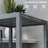 41" - 83" Extendable Patio Table In Dark Gray Hue, Aluminum Frame With Wood Effect Steel Top For 6 8 Seats Expandable Table, 83", Finish, And Wood-like