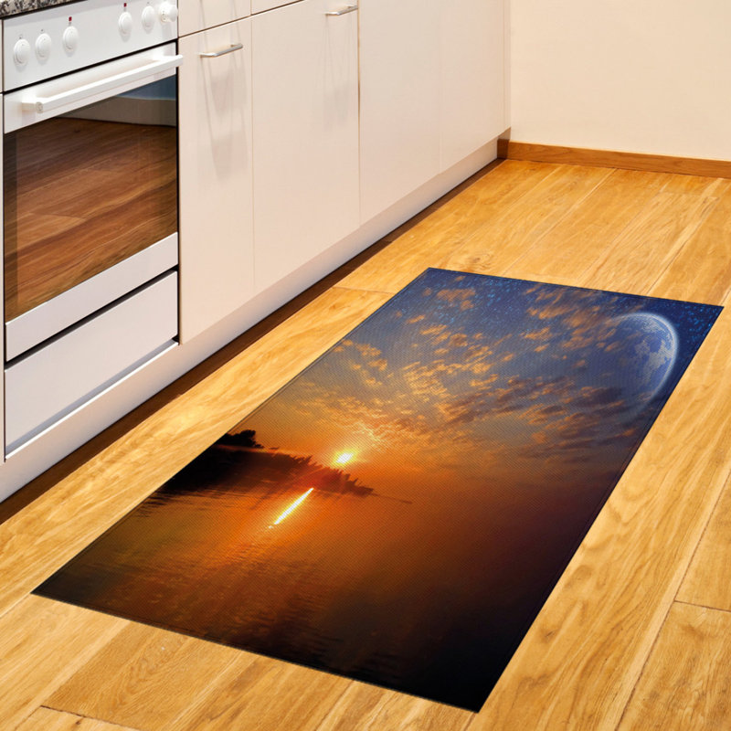 Space High Density Long Fiber Poly Threads Decorative Area Rug Carpet, Rectangle 2'7" x 5'