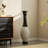 39-Inch Tall Standing Designer Floor Vase - Durable Artificial Rattan - Elegant Two-Tone Dark Brown Finish - Ideal Decor Accent for Living Room, Bedroom, Entryway - Stylish Home Decor Statement Piece