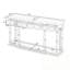 Console avec 4 tiroirs de rangement et 1 tablette
