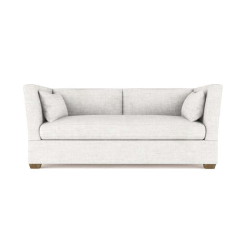 Rivington Flare Square Track-Arm Sofa, Weathered, 31" H x 84" W x 37" D, Box Weave Linen Oyster