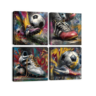 4 Piece Wrapped Canvas Wall Art