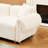 Ivy Bronx 112" Modern Curved Sofa, Back Upholstered Couch with 3 Decorative Throw Pillows-20121202