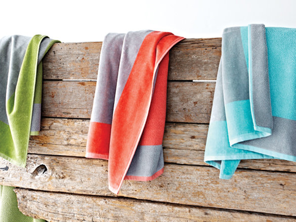 Soleil 100% Cotton Beach Towel, Aqua
