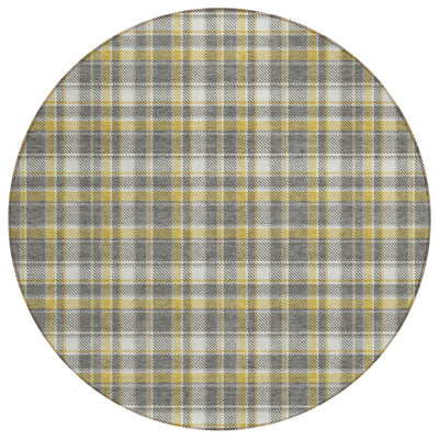 Washable Plaid Indoor / Outdoor Rug