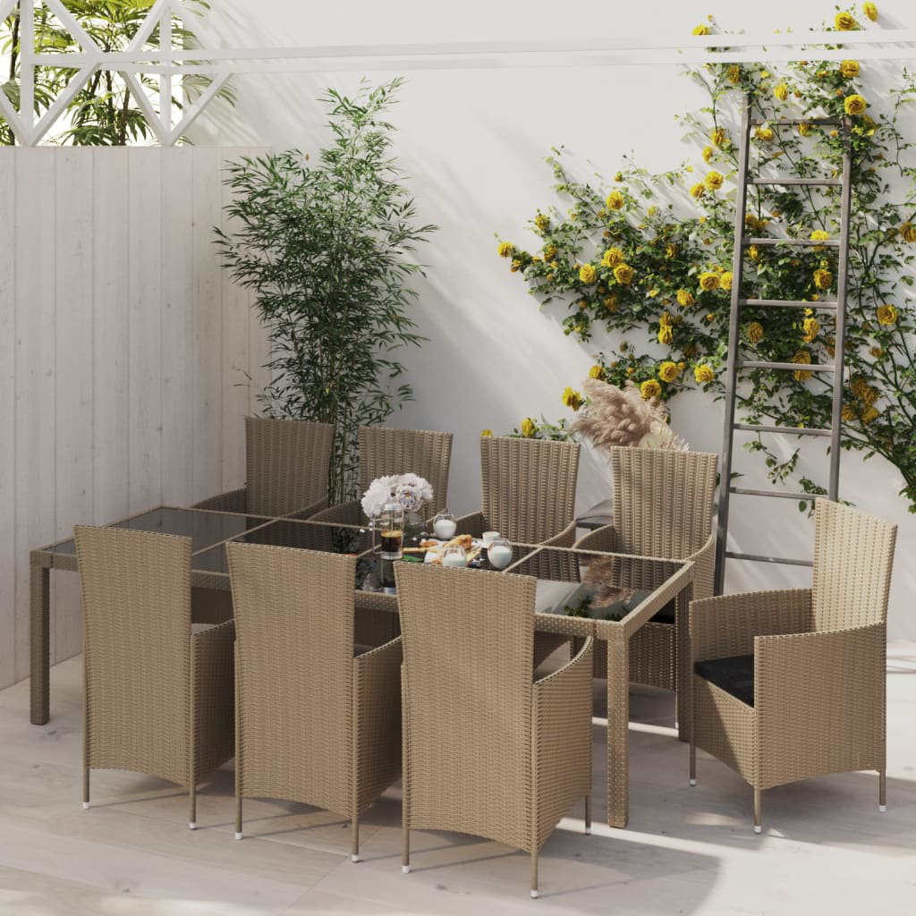 Gartenmöbel Amberlynne 11-tlg. Poly Rattan Sitzgruppe Gartengarnitur