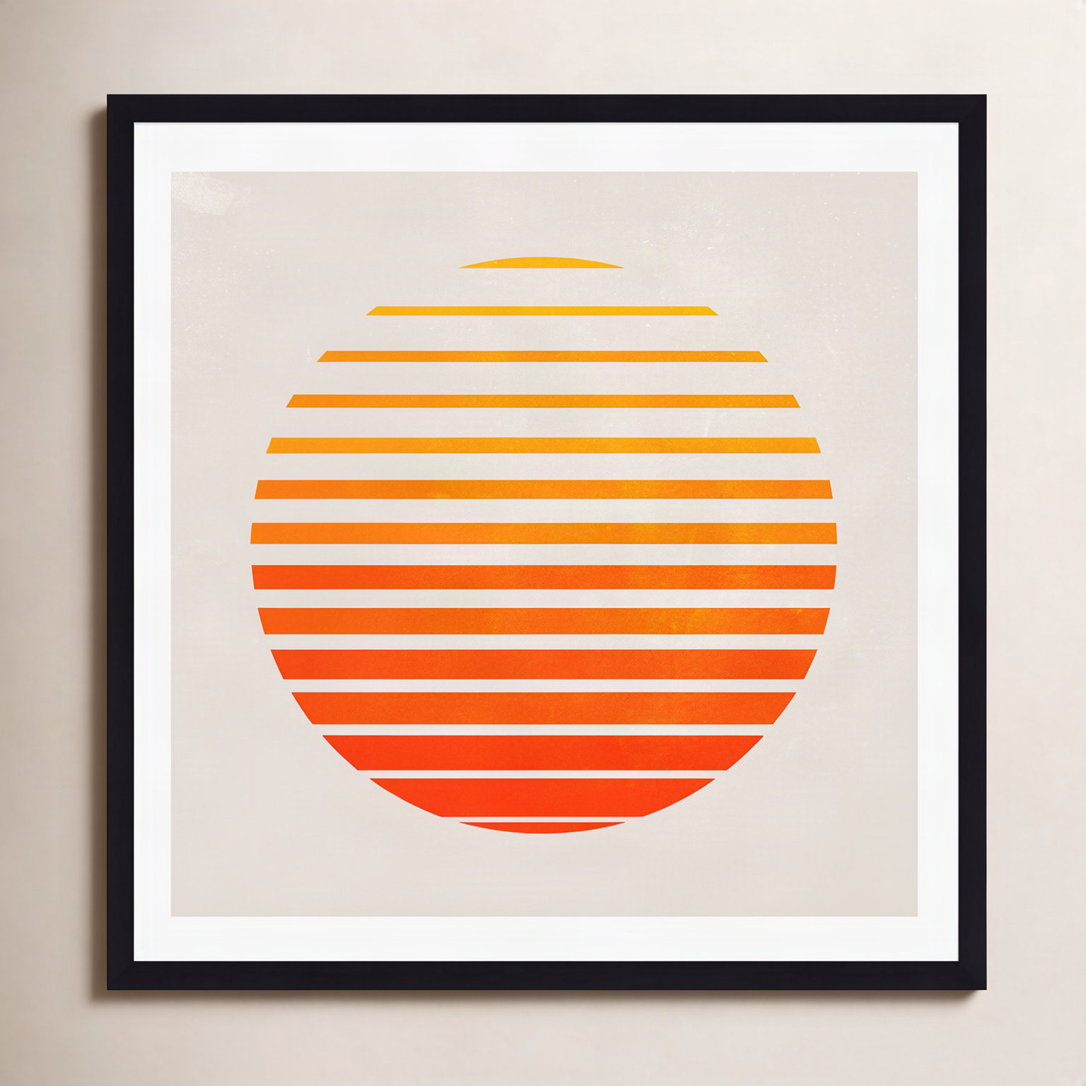 Twilly "Springs 3 Rising Sun Edit" Print, 12" H x 12" W x 0.75" D, Black Single Picture Framed, Yes