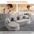 2-piece Boneless L-shaped Sectional Sofa With Curved Design And Left-facing Chaise-803724251