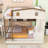 Wood Bunk Bed with Twin Trundle, Side Storage Shelves and Hooks-594965501-594965498