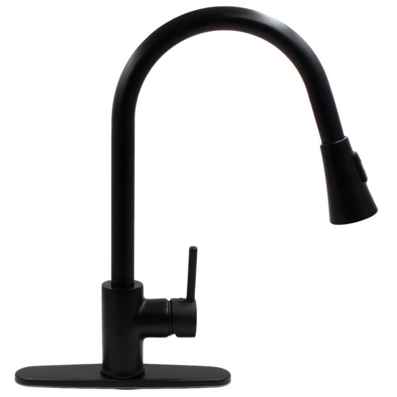 Novatto Pull Down Kitchen Faucet, Matte Black 