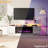 2 Tier High 70" Gloss Tv Stand With Electric Fireplace-1117883453