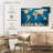 Ocean Blue World Map Canvas Print-300704229