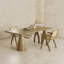 Table de salle à manger rectangulaire en bois massif lavé à l'eau-1590222871