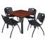 Plateau de table Kee Square, 4 chaises empilables-614626948-614626949-614626974