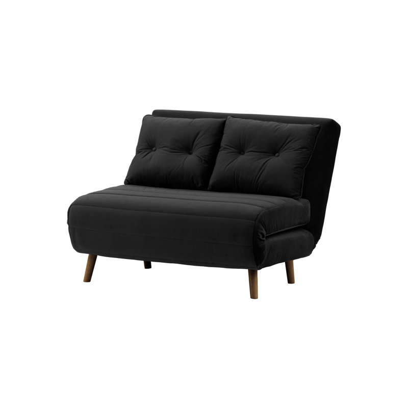 Rolen 2 Seater Sleeper, Dark Oak, Black