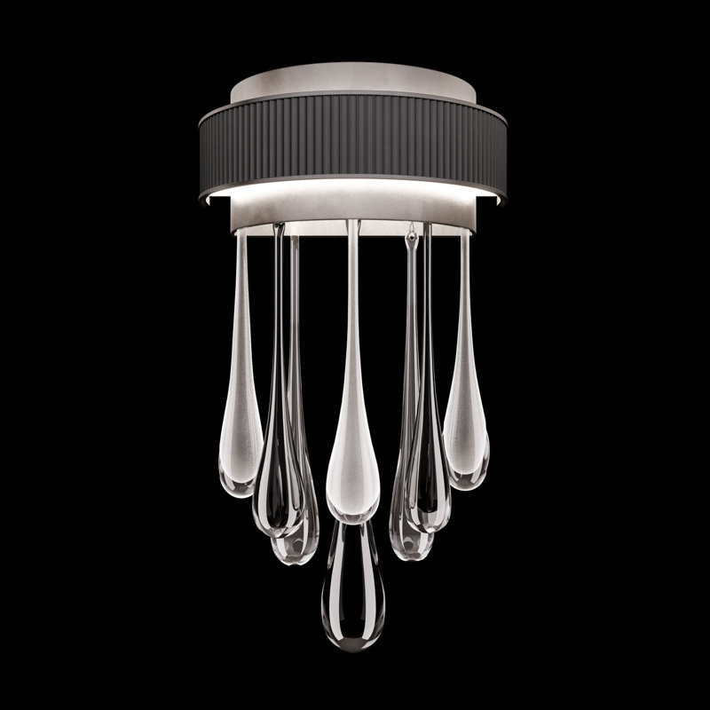 Rain 17.5"H Sconce, Ombre Silver