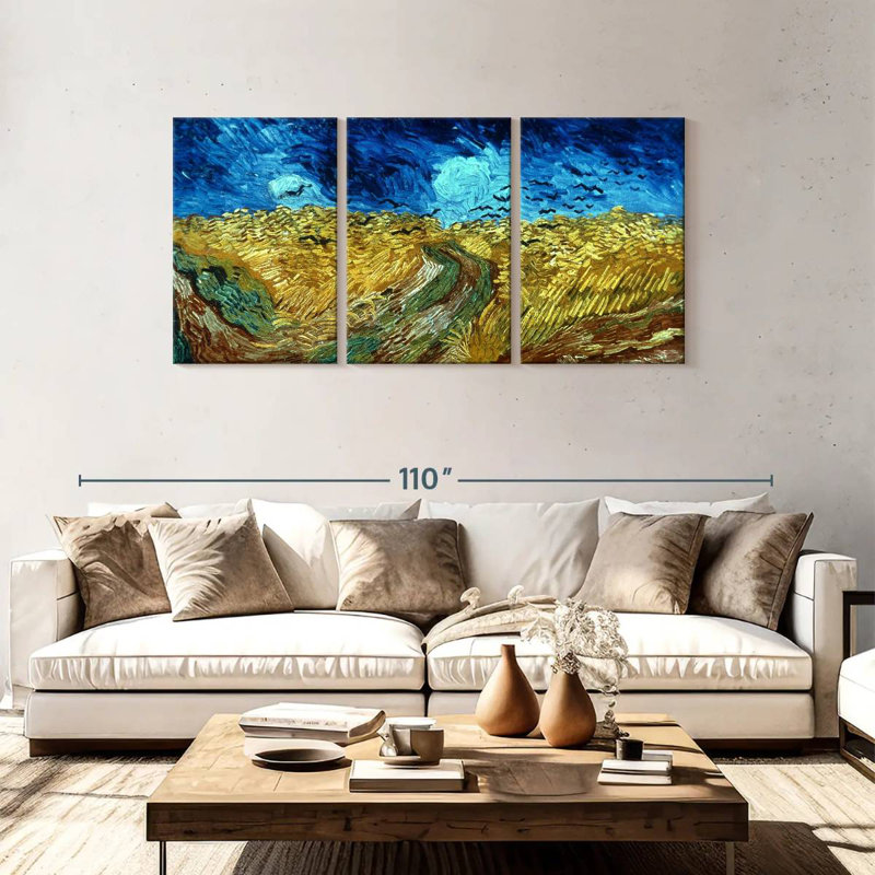 Avery Wheatfield With Crows 1890, 39" H x 80" W