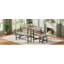 Ensemble de salle à manger extensible pour 4 à 8 personnes, grande table de 63 po avec 2 bancs et 2 tabourets, plateau en bois moderne et structure en métal, peu encombrant et facile à assembler