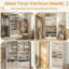Armoire à chaussures à 9 niveaux, armoire de rangement à chaussures en bois robuste, armoire à chaussures haute autoportante avec tablettes réglables